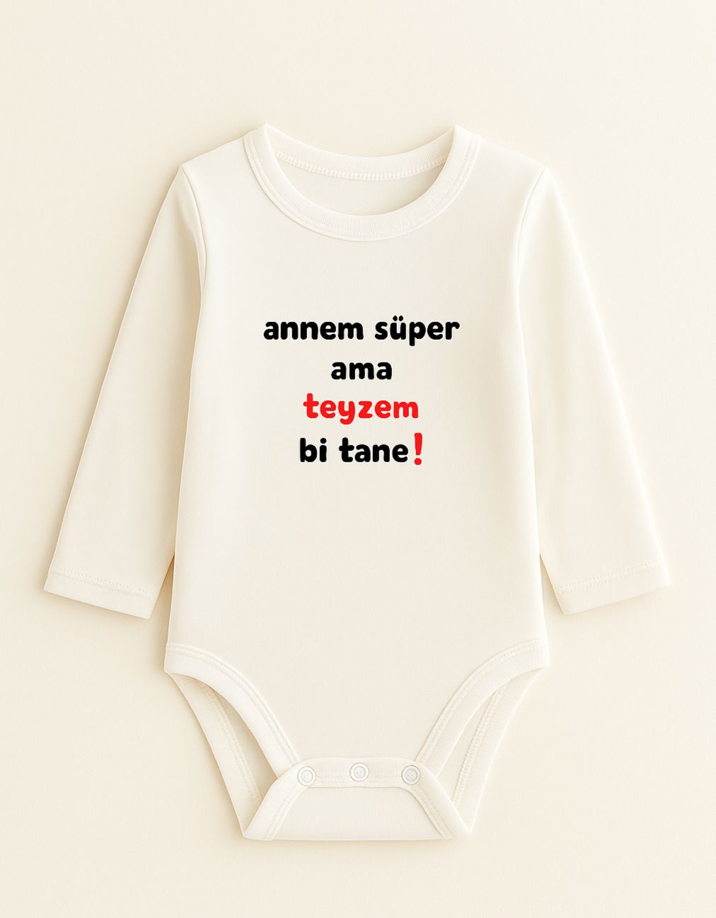 İsme Özel Uzun Kollu Bebek Zıbını
