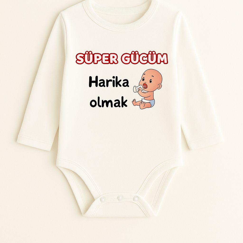 Özel Uzun Kollu Bebek Zıbını