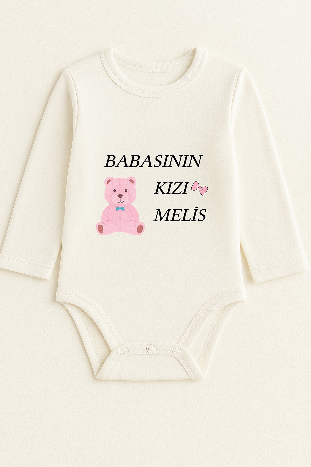 Babasının Kızı İsme Özel Uzun Kollu Bebek Zıbını