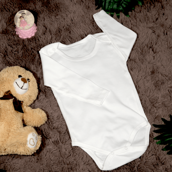 Beyaz Kollu Zıbın Body 1 - 3 Yaş