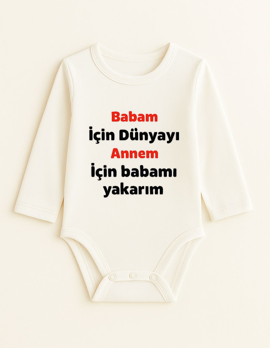 Özel Uzun Kollu Bebek Zıbını
