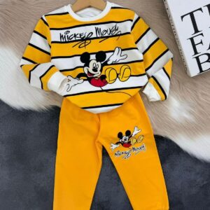 Mickey Mouse Alt Üst Eşofman Takımı Sarı