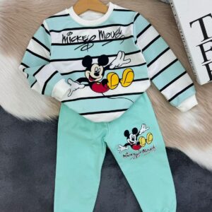 Mickey Mouse Alt Üst Eşofman Takımı Turkuaz