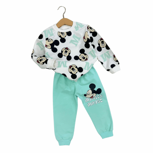 Mickey Mouse Baskılı Mint Alt Üst Takım
