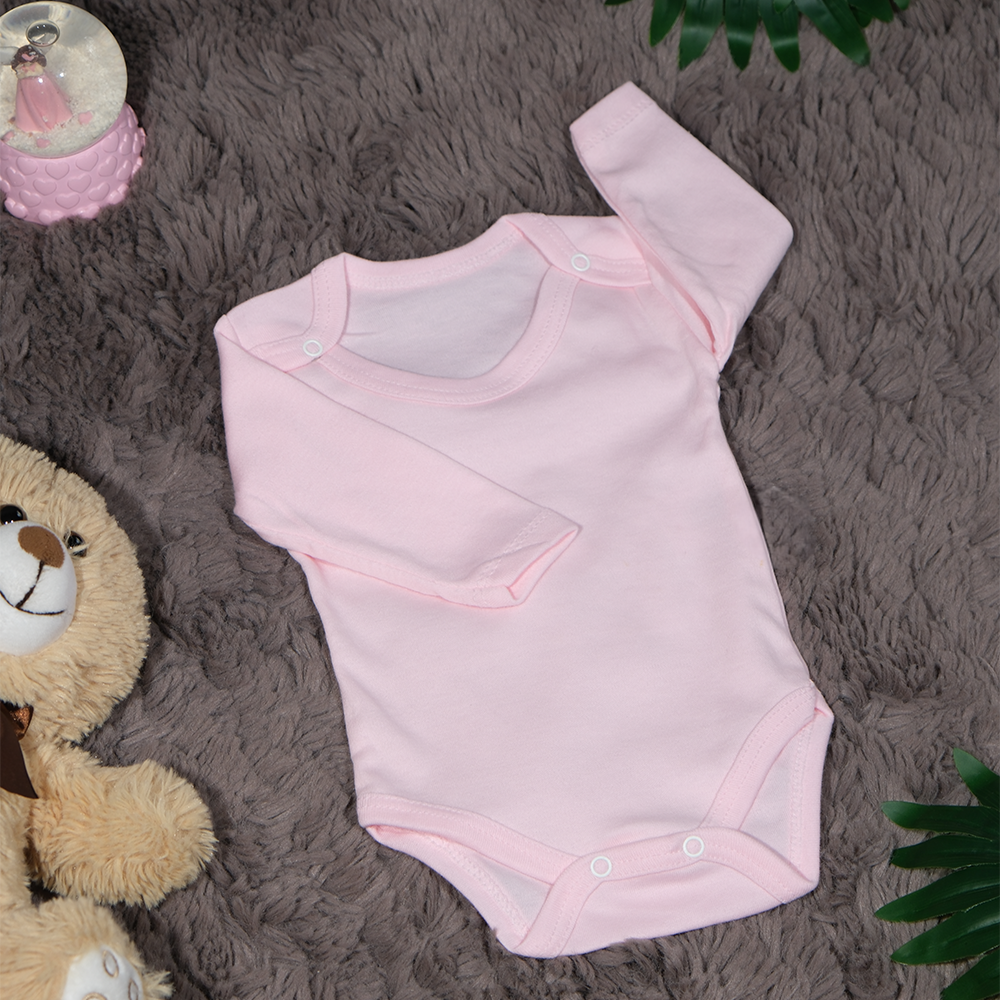 Pembe Uzun Kollu Zıbın Body 0 Ay – 3 Yaş Arası