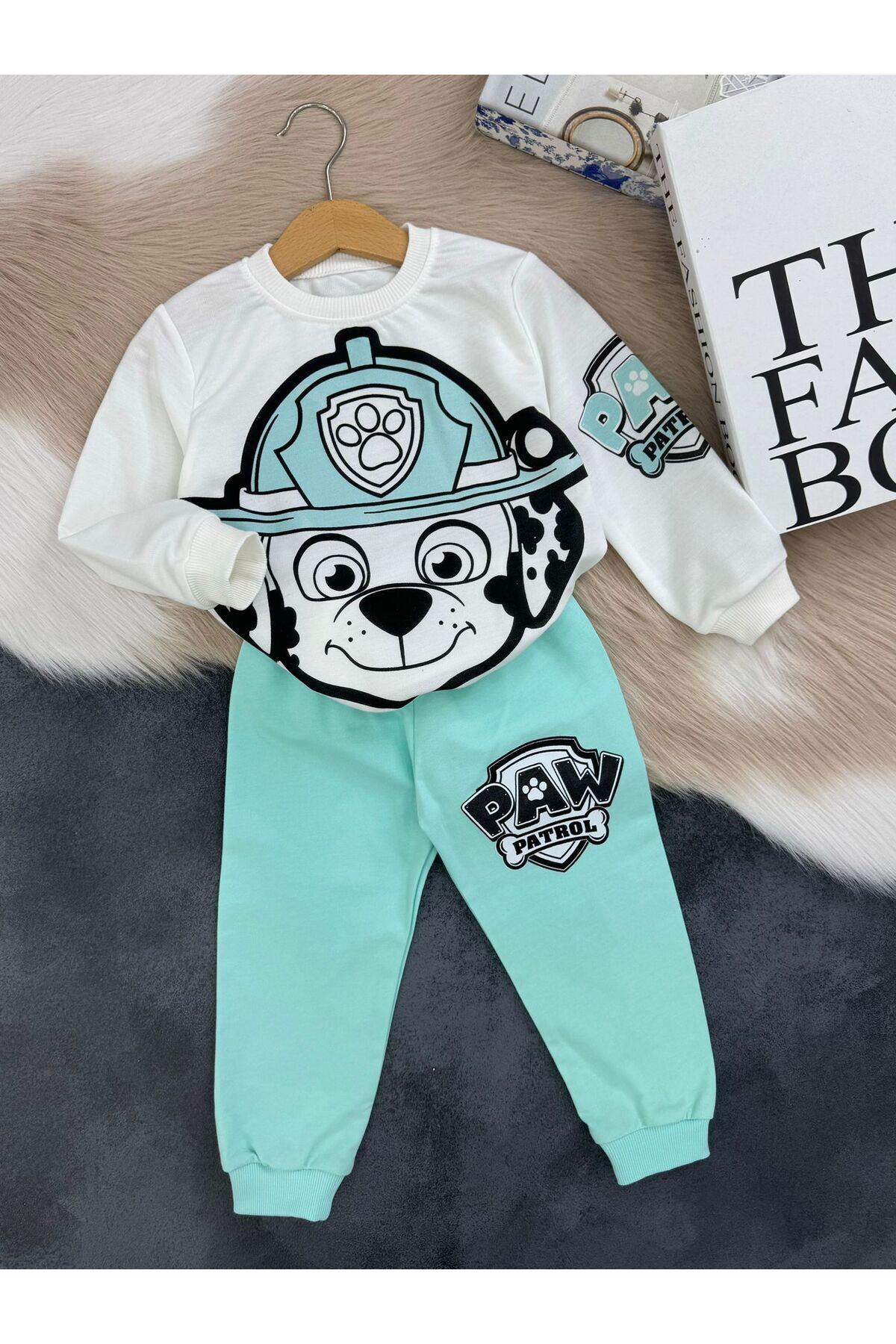 Turkuaz Paw Patrol Erkek Çocuk Eşofman Takımı
